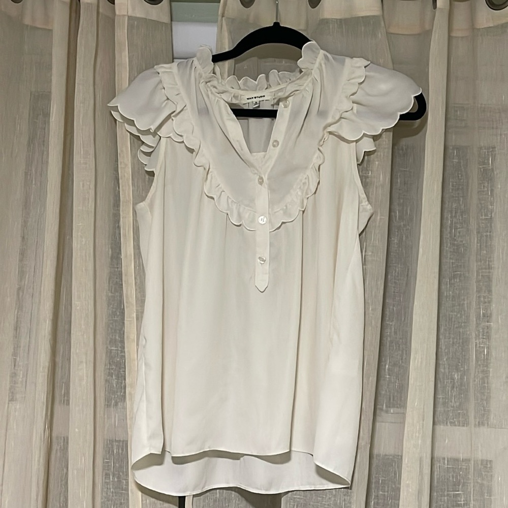 Lightly worn white blouse